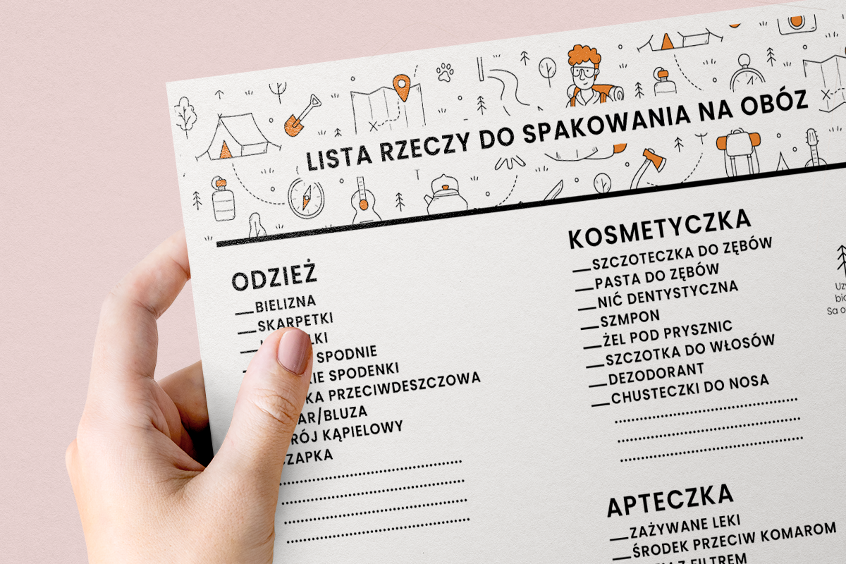 Lista rzeczy do spakowania na obóz
